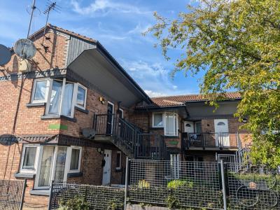 Front of the flats
