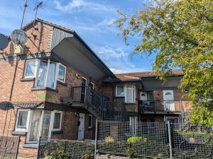Front of the flats